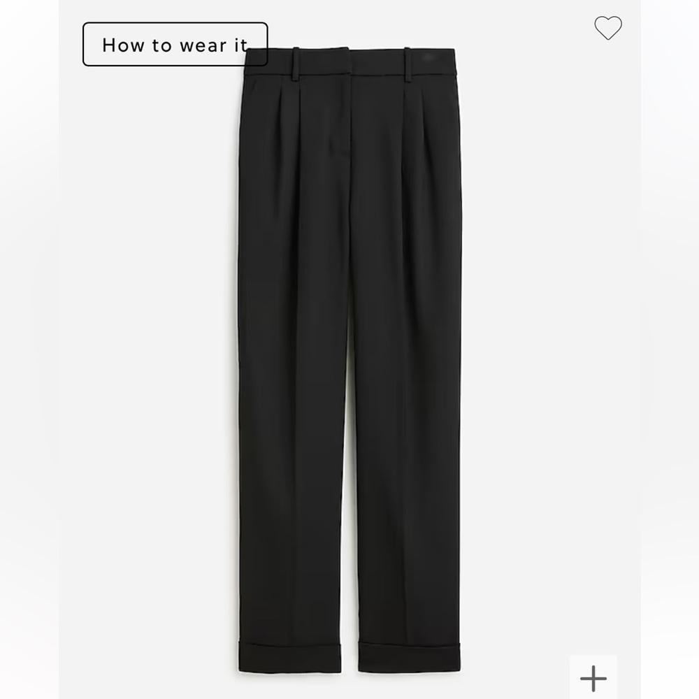 NWT J. Crew petite wide-leg essential pant in Italian city wool blend